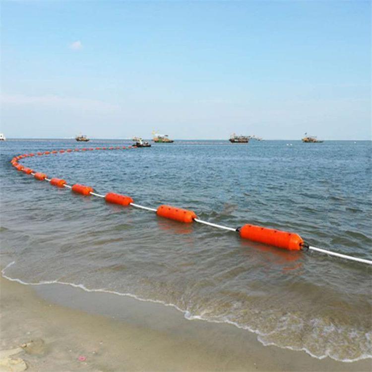 PE水面串联式航道拦船索塑料浮体 水上汽艇比赛应急围栏浮筒