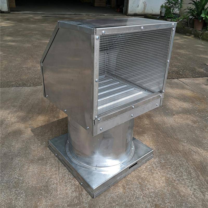 NDF系列低噪音不锈钢轴流风机带90度防雨弯头