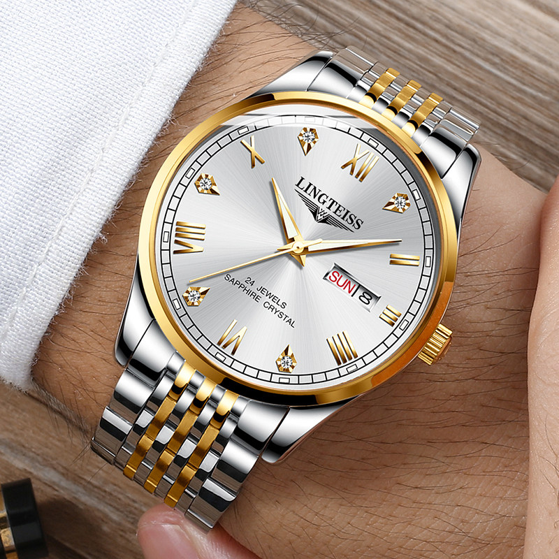 原装正品罗西尼手表男士全自动机械表夜光时尚商务超薄防水男表