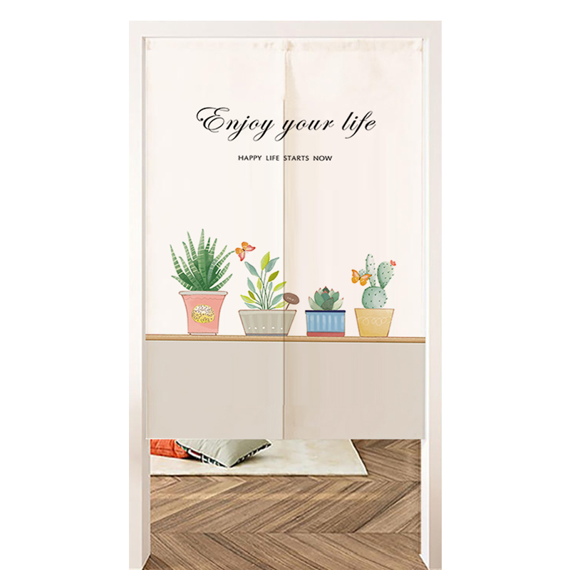 门帘隔断帘卫生间厨房遮挡帘半帘免打E孔卧室遮丑帘2023新款布艺