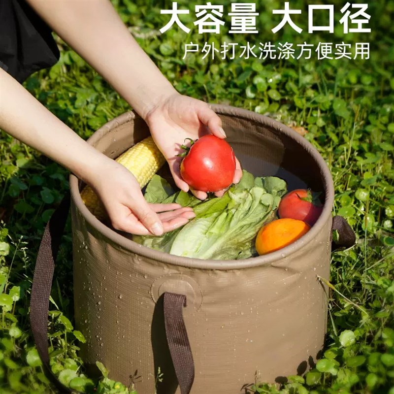 户外折叠水桶旅行野餐露营便携式水盆空桶大N容量储水罐车载储水