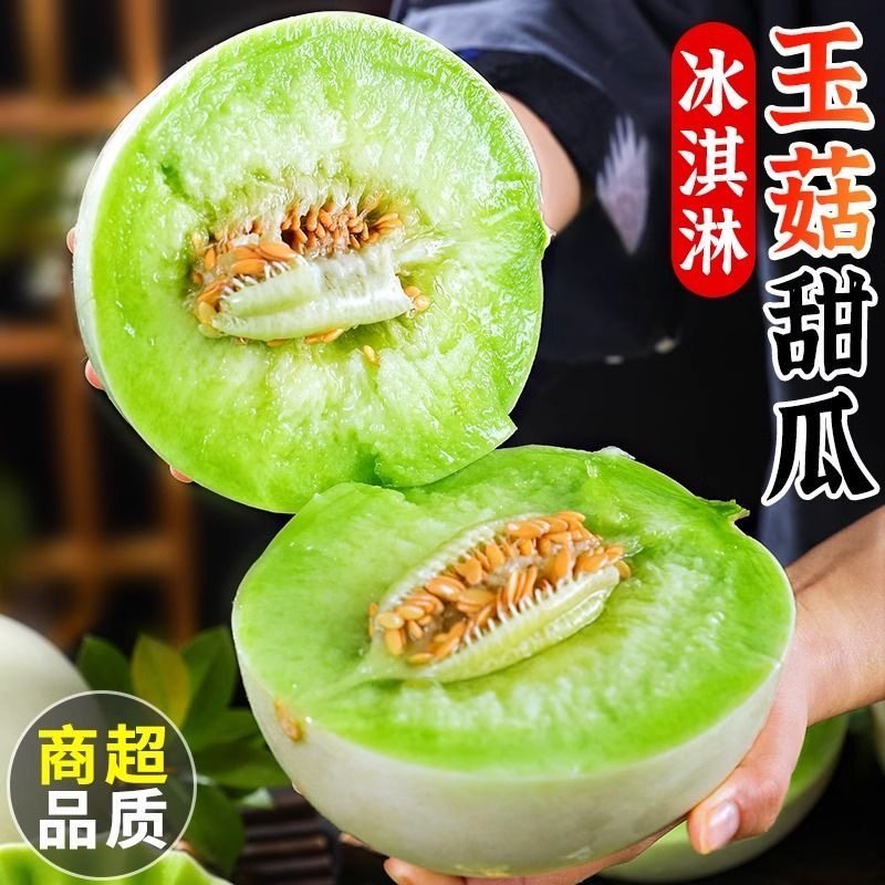 正宗玉菇甜瓜9斤新鲜水果整箱包邮当季香瓜蜜瓜冰淇淋哈脆甜密瓜5