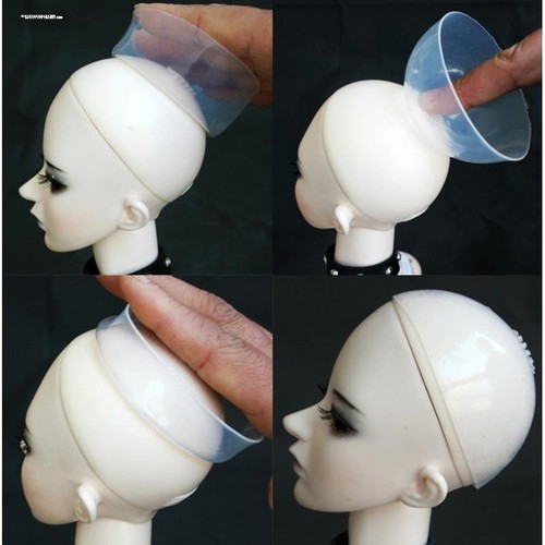 3/4分1/68/12分bjd小布ob11娃娃防染色固定毛假发矽胶头套