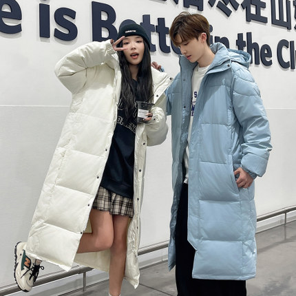 羽绒服男女超长款过膝到脚踝冬季加厚东北极寒哈尔滨防寒鹅绒保暖
