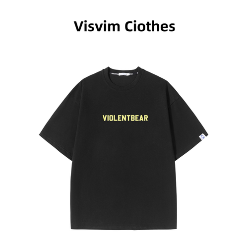 VISVIM暴力熊印花纯棉短袖T恤男