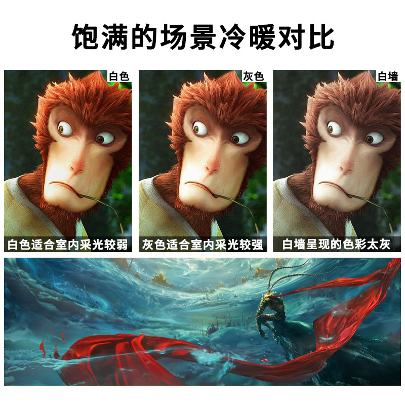 高登投影漆抗光漆投影仪墙面漆幕布涂料荧幕高清影视油漆
