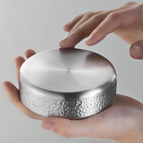 锡罐纯锡茶叶罐螺丝口密封锡盒扁平小茶罐旅行便携茶叶罐礼盒定制