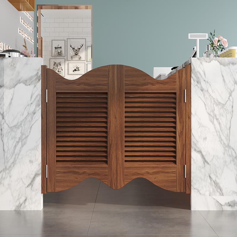 简约半截门双向牛仔门百叶门腰门隔断门厕所门栅栏门吧台门可定制