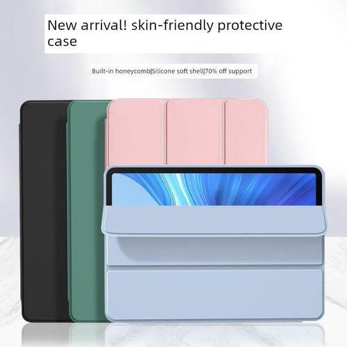 锐播适用于荣耀平板v6保护套新款KRJ-W09纯色硅胶honorPadV6磁吸三折10.4英寸轻薄防摔view6平板电脑壳