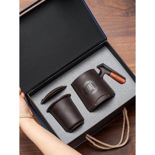 主人杯定制logo百家姓个人专用紫砂茶杯陶瓷茶水分离功夫茶道杯子