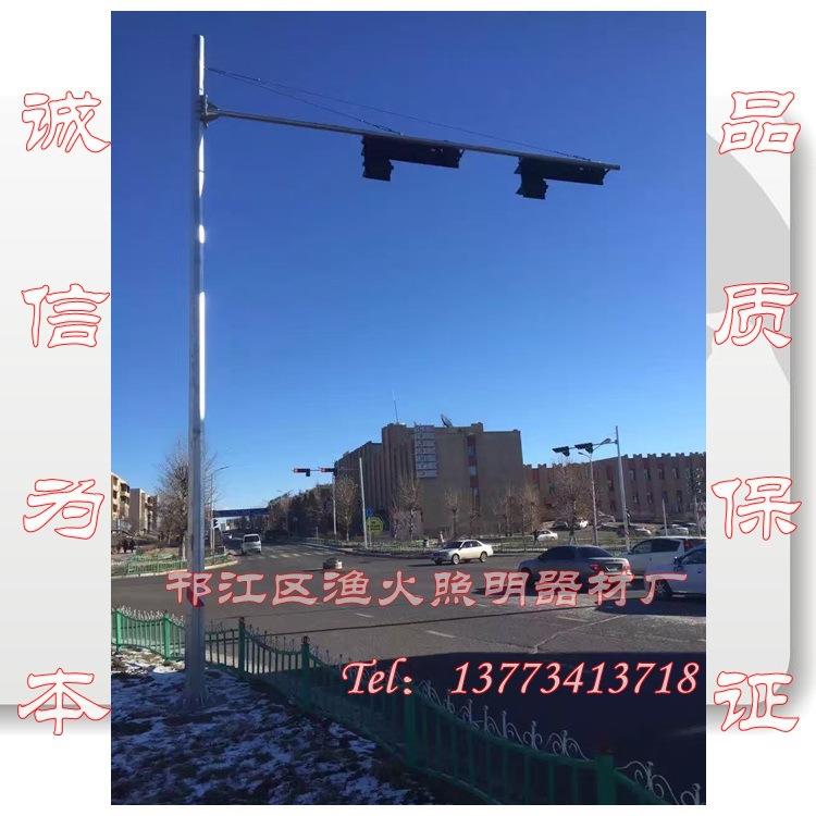 机动车交通信号灯杆,八棱杆交通信号灯杆单悬臂结构,热镀锌喷塑