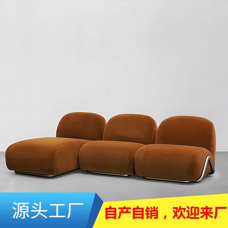 轻奢北欧小户型客厅现代简约设计师单人沙发异形模块组合布艺沙发