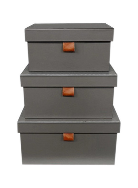 样板房间衣柜衣帽间收纳箱收纳盒皮质整理箱收纳盒收纳箱摆件软装