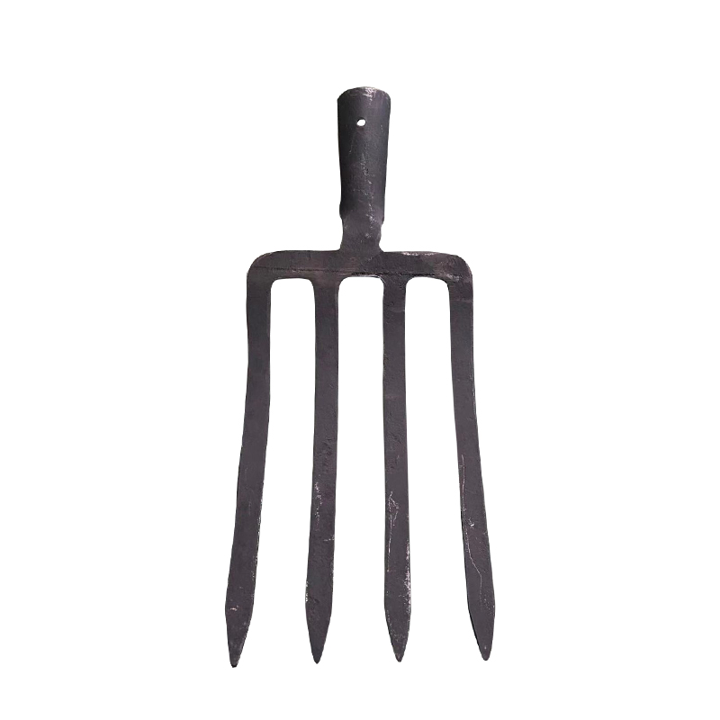农用翻地挖土园艺工具草叉松土四齿钢叉草坪叉大号铁叉清理杂草叉
