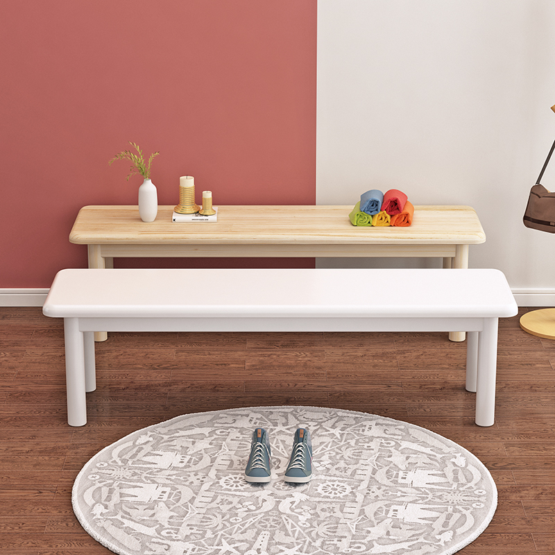 全实木换鞋长方凳客厅餐厅休息凳原木长凳子卧室床边床尾拼接凳