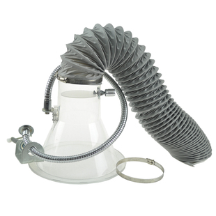 电子厂焊锡排烟罩尼龙布排烟软管2.5寸3寸4寸带支架透明罩吸烟罩