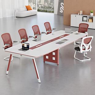 会议桌长桌大小型办公室家具洽谈桌培训桌办公桌椅组合多人办公桌