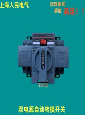 人民双电源自动转换开关BQ3-125/2P4P 10A家用220v切换ATS器断路