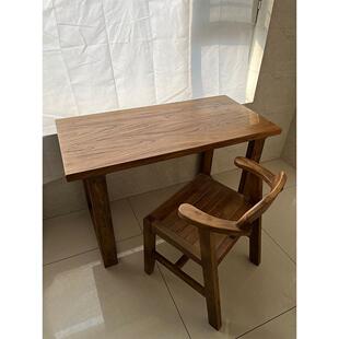 老榆树大板桌实木原木餐桌简单长桌覆古茶几家桌电脑桌定制