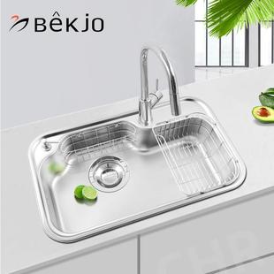 原装进口白鸟水槽纳米抗菌大单水槽日式台下洗碗洗菜盆DS800水池