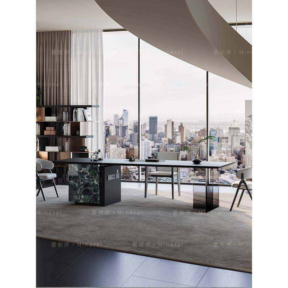 意式极简普拉达绿岩板茶桌椅组合现代简约设计师茶台茶桌椅套装,住宅家具,家用茶台/茶桌,淘宝优惠券,粉丝福利购,淘宝优惠卷