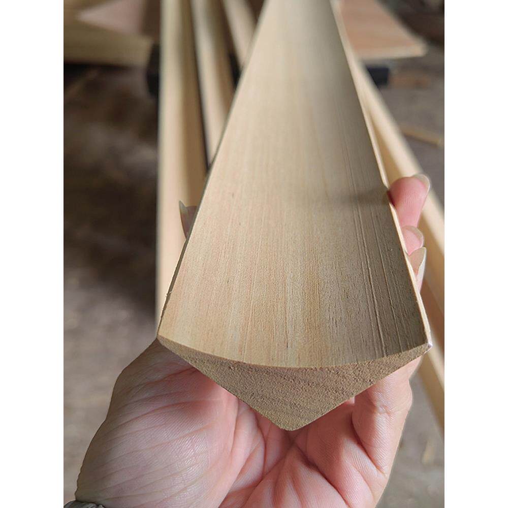 白木实木线条三角形内圆弧线条阴角收口条弧形封边条顶角装饰线条