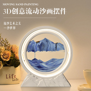 饰品生日礼物台灯 创意流沙画沙漏摆件办公室客厅电视柜轻奢家居装