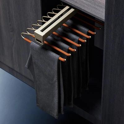 悍高衣柜顶装收纳裤架家用衣帽间伸缩抽屉拉篮推拉式衣橱五金配件