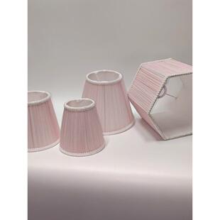 手工灯罩外壳配件通用圆形防刺眼婴儿遮光台灯吊灯锦丝皱布艺壁灯