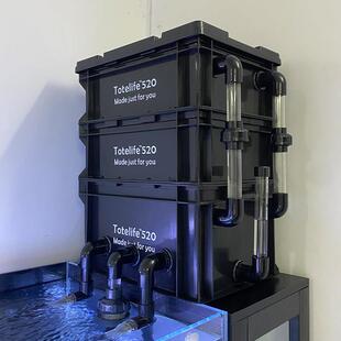 定制黑武士工业风周转箱过滤内置水泵全套鱼缸过滤器三层循环系统