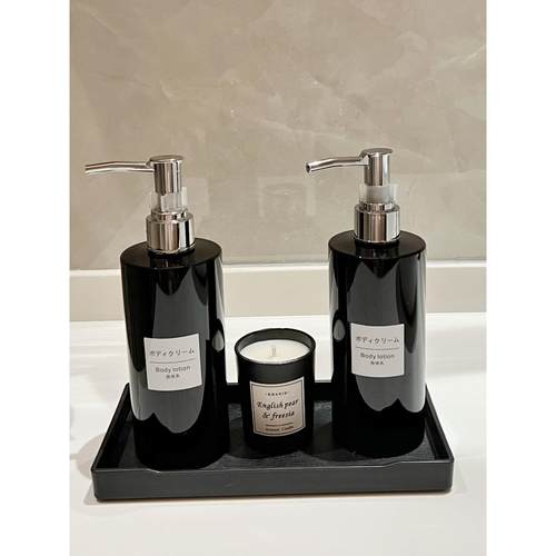 蜡烛香薰托盘套装摆件洗手液沐浴露洗发轻奢浴室按压式乳液分装瓶