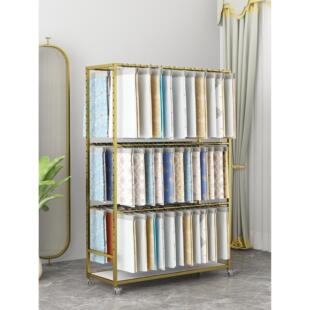 布料样品挂卡展示架双面多层面料皮革货架家纺店窗帘色卡陈列架子