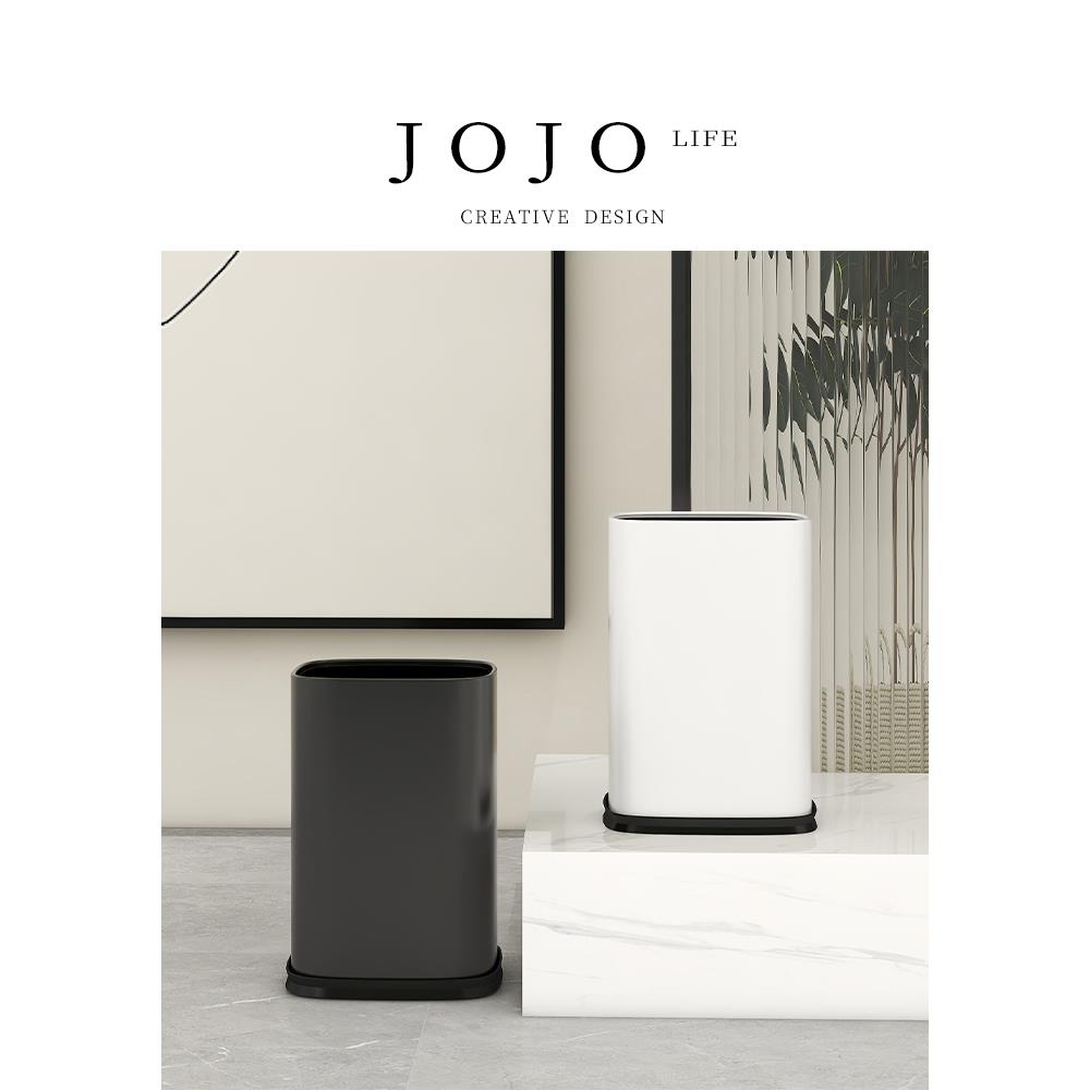 KOKOSHEEP | 垃圾桶方圆客厅垃圾桶卧室不锈钢无盖直投压圈式