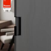 ifoono升级钛琅灰色口袋隐形拉手拉门移门暗拉手一体内藏把手