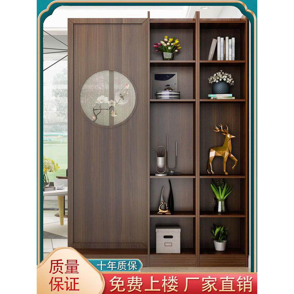 入口屏风隔断客厅阻挡入口柜入口门正确门现代简约新中国风实木储