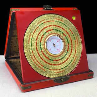 罗盘高精度专业大天池黄铜罗盘八寸杨公三合随身定位罗经仪罗庚