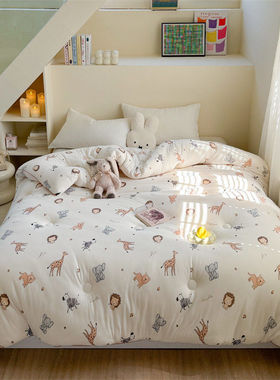 A类母婴级牛奶针织棉被大豆纤维被学生宿舍被子保暖春秋被冬被芯