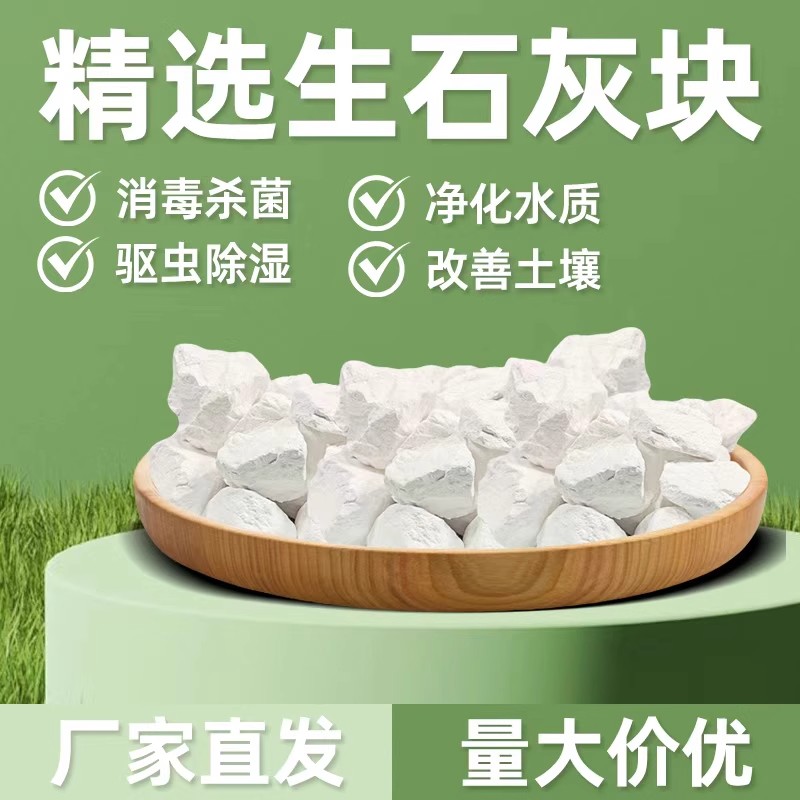 正宗生石灰块10斤防虫防