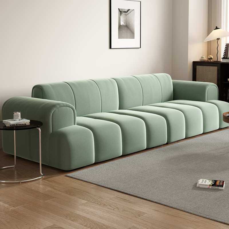 钢琴键沙发意式极简奶油风豆腐方块客厅大小户型猫抓布艺家居