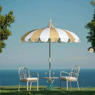 户外宝塔中柱伞法式欧遮阳伞沙滩防晒遮阳庭院伞网红摆摊尖顶伞