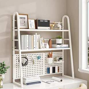 书桌多层收纳架学生电脑桌上写字台学习桌可伸缩桌面洞洞板置物架