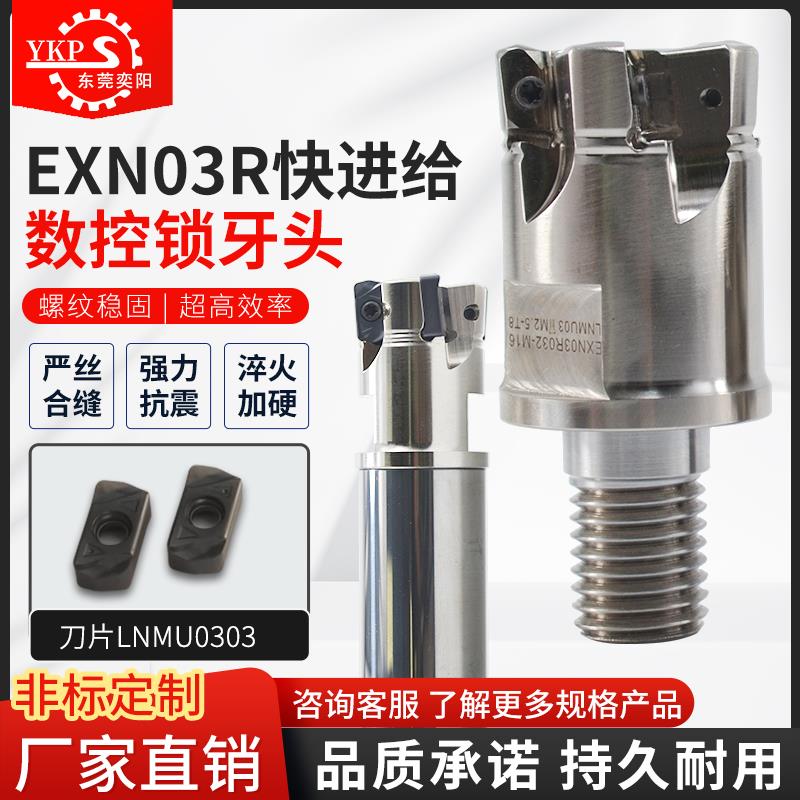 EXN03R双面快进给数控锁牙头 铣刀杆刀盘刀片LNMU0303 与东芝通装