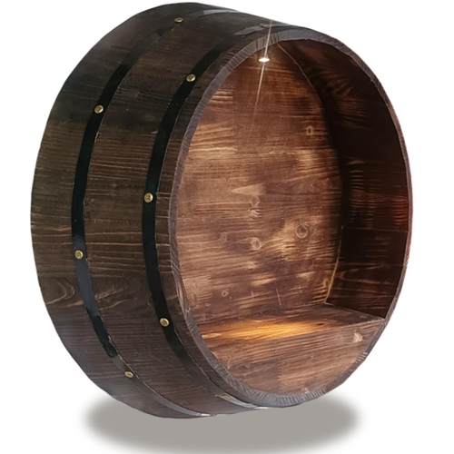 酒桶半桶实木啤红酒桶壁挂橡木桶盖截断桶底酒吧酒庄实木装饰酒桶