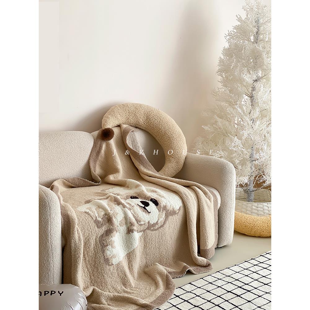 Lovely| 卡通可爱小狗秋冬半边绒卧室沙发毛毯办公室午睡休闲毯子