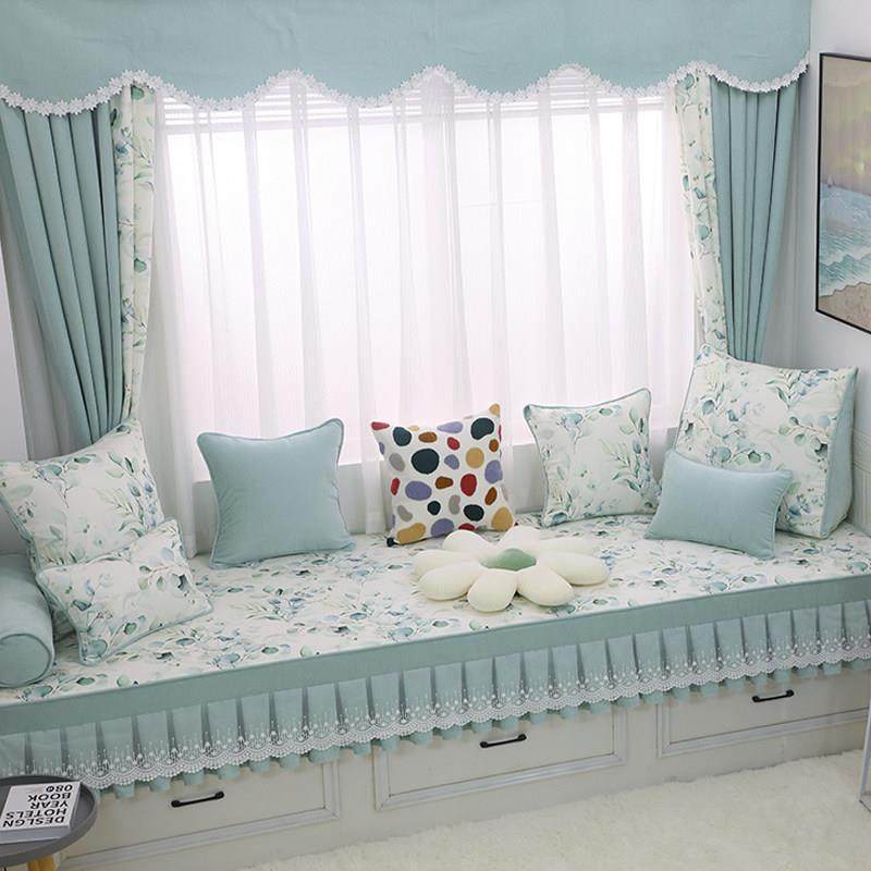 新款飘窗垫子窗台垫定做雪尼尔蕾丝花边椰棕乳胶垫子四季可拆洗,居家布艺,飘窗垫,淘宝优惠券,粉丝福利购,淘宝优惠卷