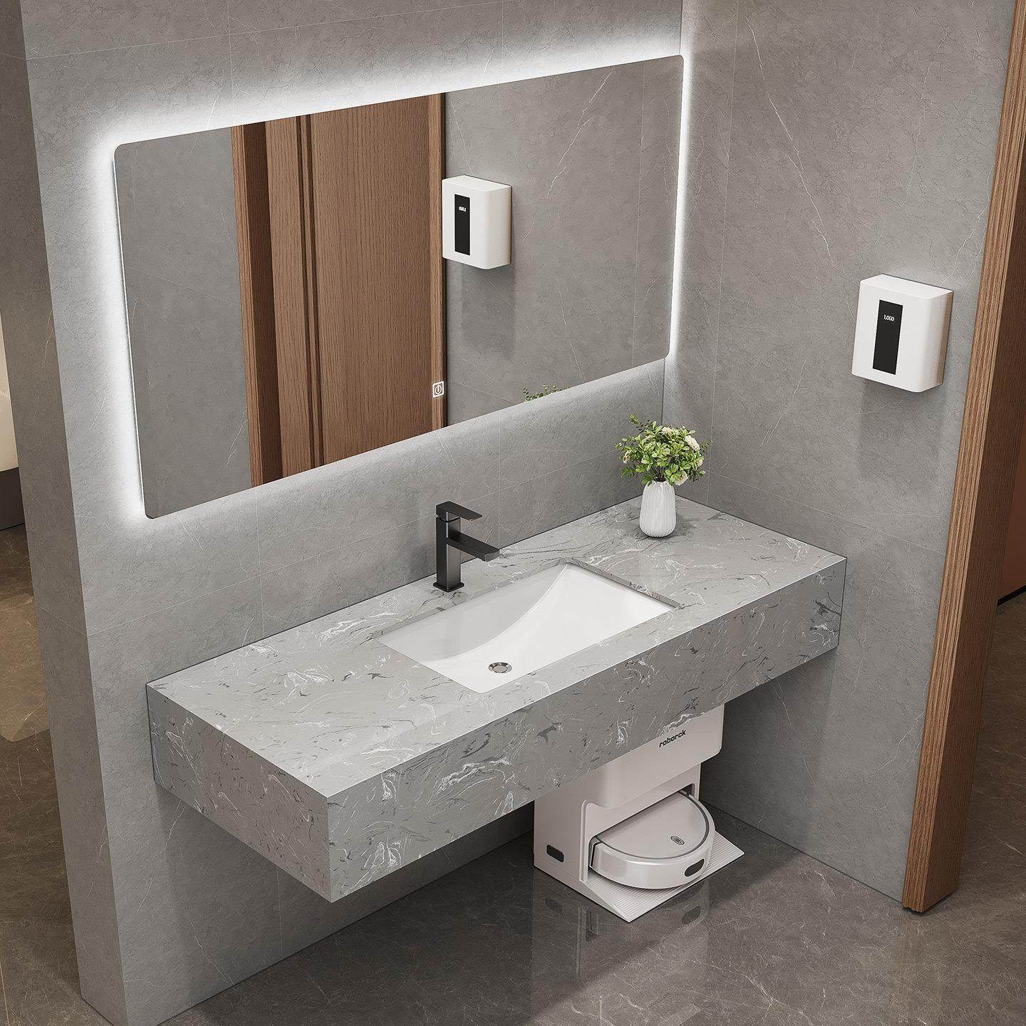 简约公用挂墙式洗脸盆柜组合化妆室单水槽洗脸盆洗漱池洗手盆柜套,家装主材,浴室柜组合,淘宝优惠券,粉丝福利购,淘宝优惠卷