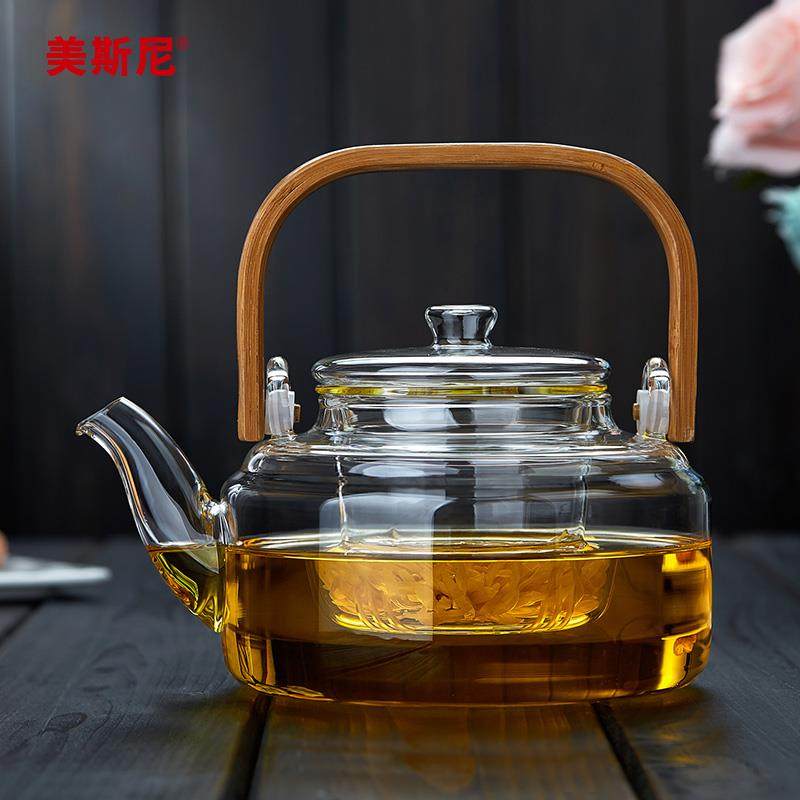 美斯尼玻璃煮茶壶家用耐高温电陶炉煮茶器茶水分离单壶茶具套装
