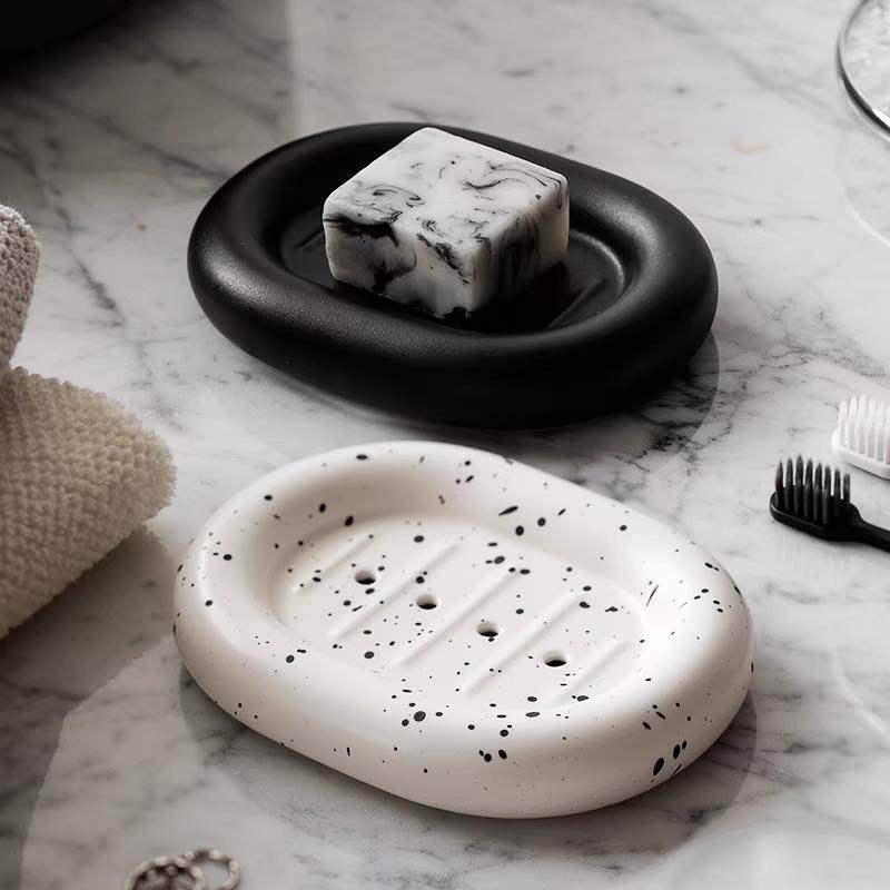 ins风陶瓷肥皂盒酒店化妆室家用高档香皂盒浴室托 托盘置物架带沥,家庭/个人清洁工具,皂盒,淘宝优惠券,粉丝福利购,淘宝优惠卷