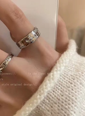 冷淡甜酷风微镶锆石戒指