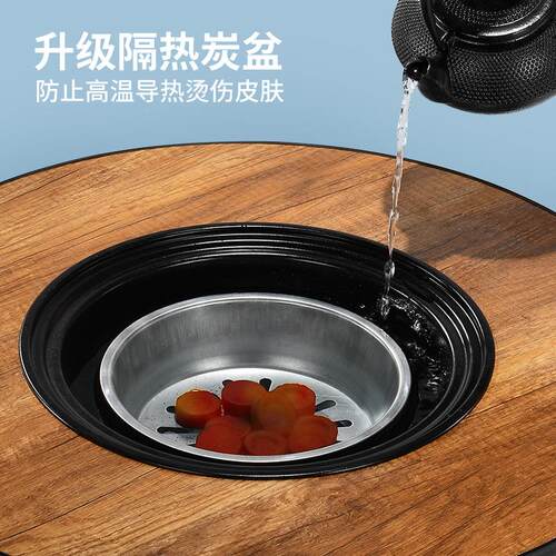 围炉煮茶桌烤火炉盆装家具用天碳冬套炭tl-04烤炉烧烤架桌子户外